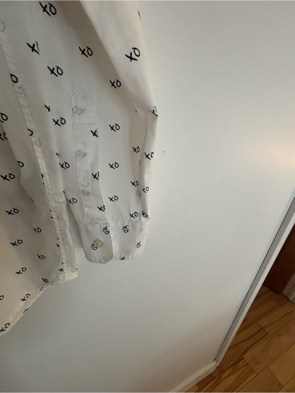 Banana Republic White Shirt with Small Navy Motif - Picture 6 of 6